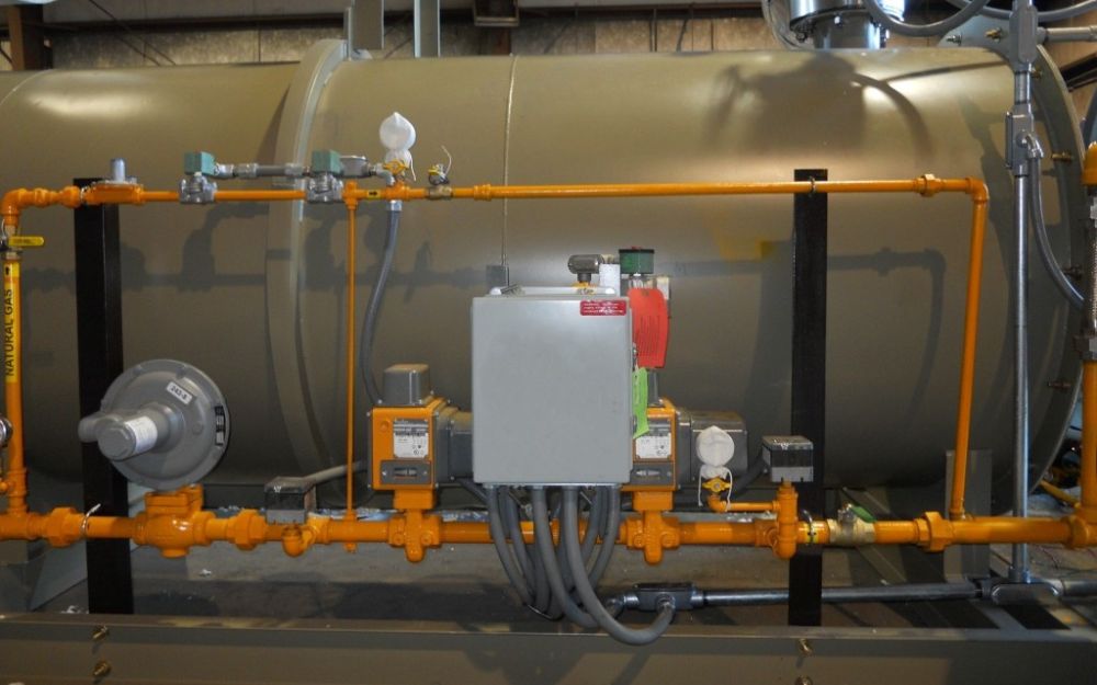 Gas train ready for a safety inspection