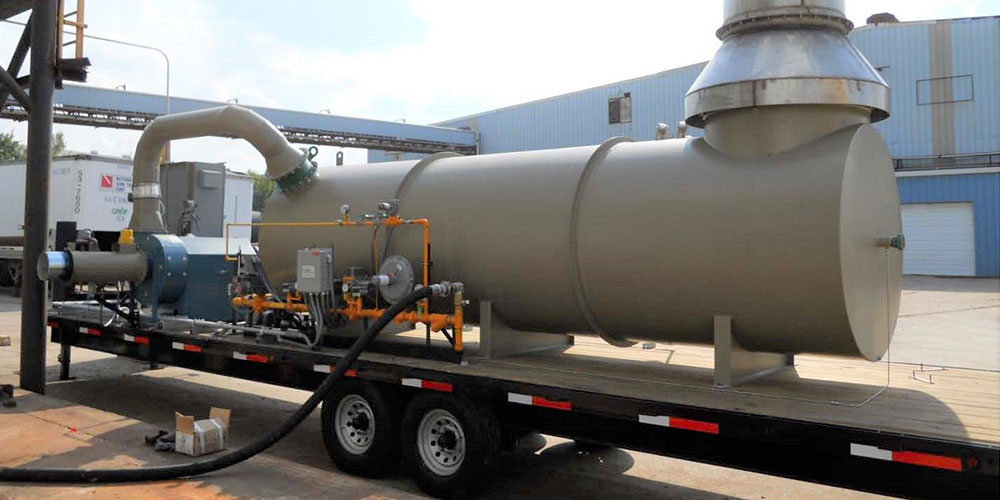 PolSys CEF-5 Rental Thermal Oxidizer on-site