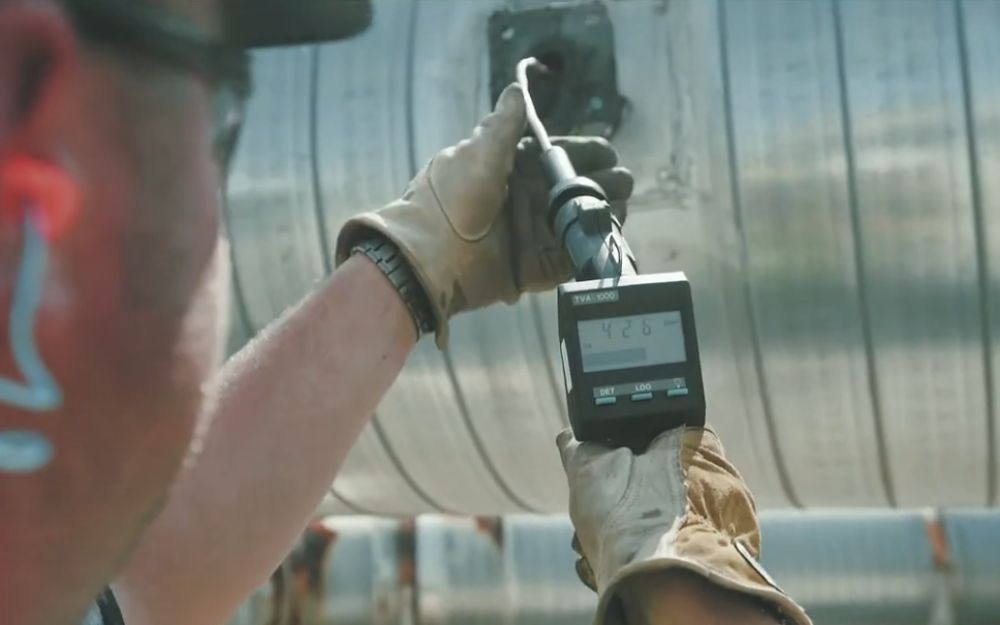 Tech taking system reading onsite